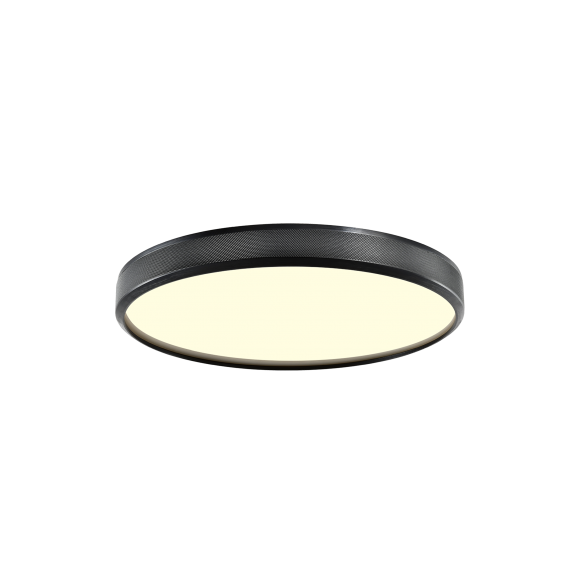 Zigrina 12" LED Luxury Braided Knurl Satin Brushed Black Ceiling Flush Mount