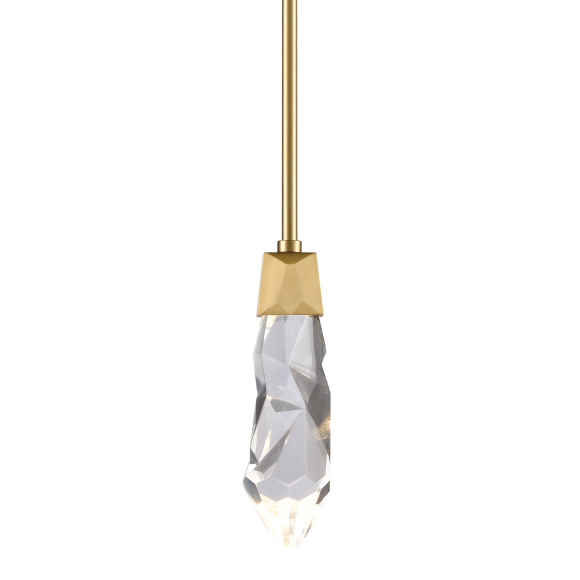 Angelus LED 3CCT Inimitable Crafted Crystal Aged Brass Mini-Pendant