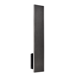 Oluk 24" Ultra-Sleek 2-Light LED All-Terior Black Oxide Vertical Wall Sconce