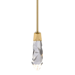 Angelus LED 3CCT Inimitable Crafted Crystal Aged Brass Mini-Pendant