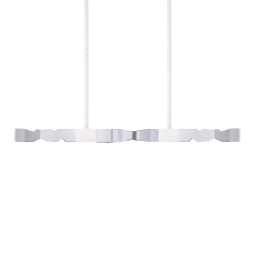 Mamadim LED 3CCT 4-Light 49" 2"x2" Carved Crystals Matte White Linear Pendant