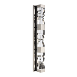 Mamadim 3" x 3", 54" Crystal Linear Vanity Wall Sconce Polished Nickel
