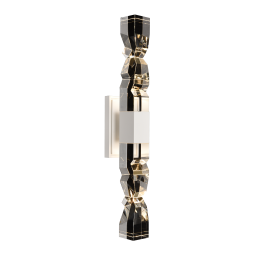 Mamadim 3" x 3" Duo Crystal Wall Sconce Matte White