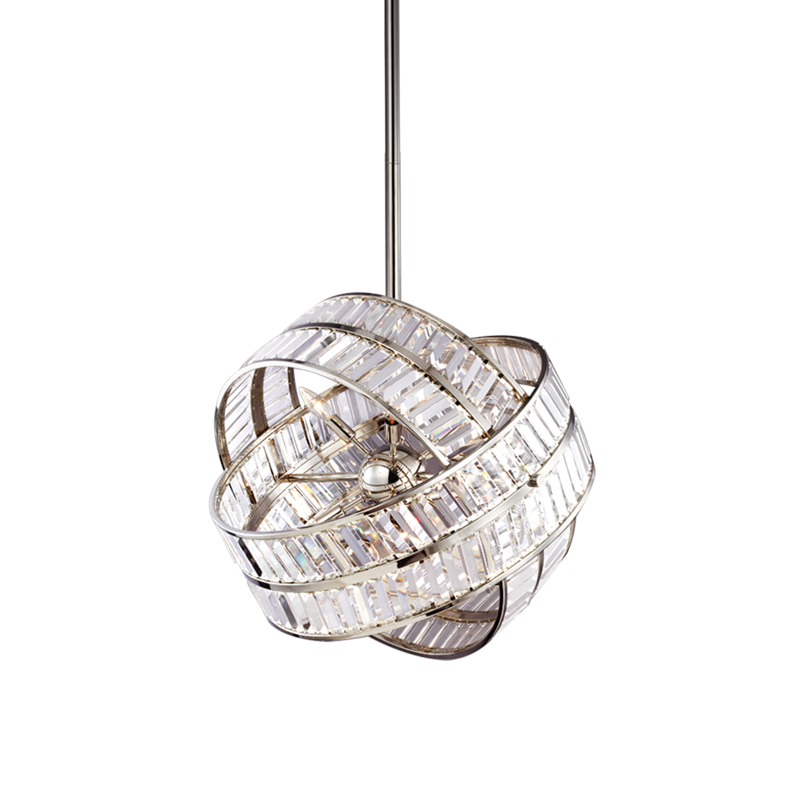 Una 22" Orbital Crystal Chandelier