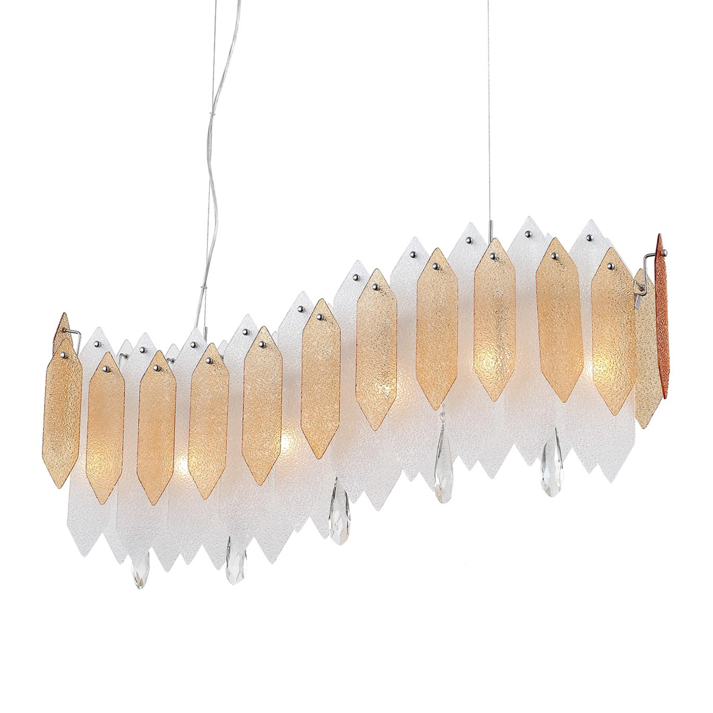 Stratus 40" Linear Glass Chandelier