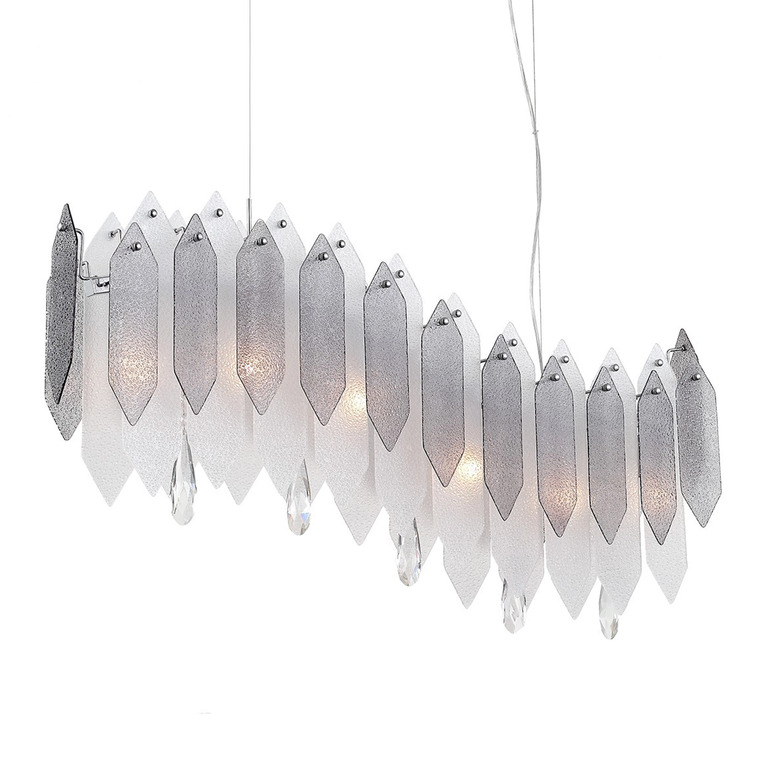 Stratus 40" Linear Glass Chandelier