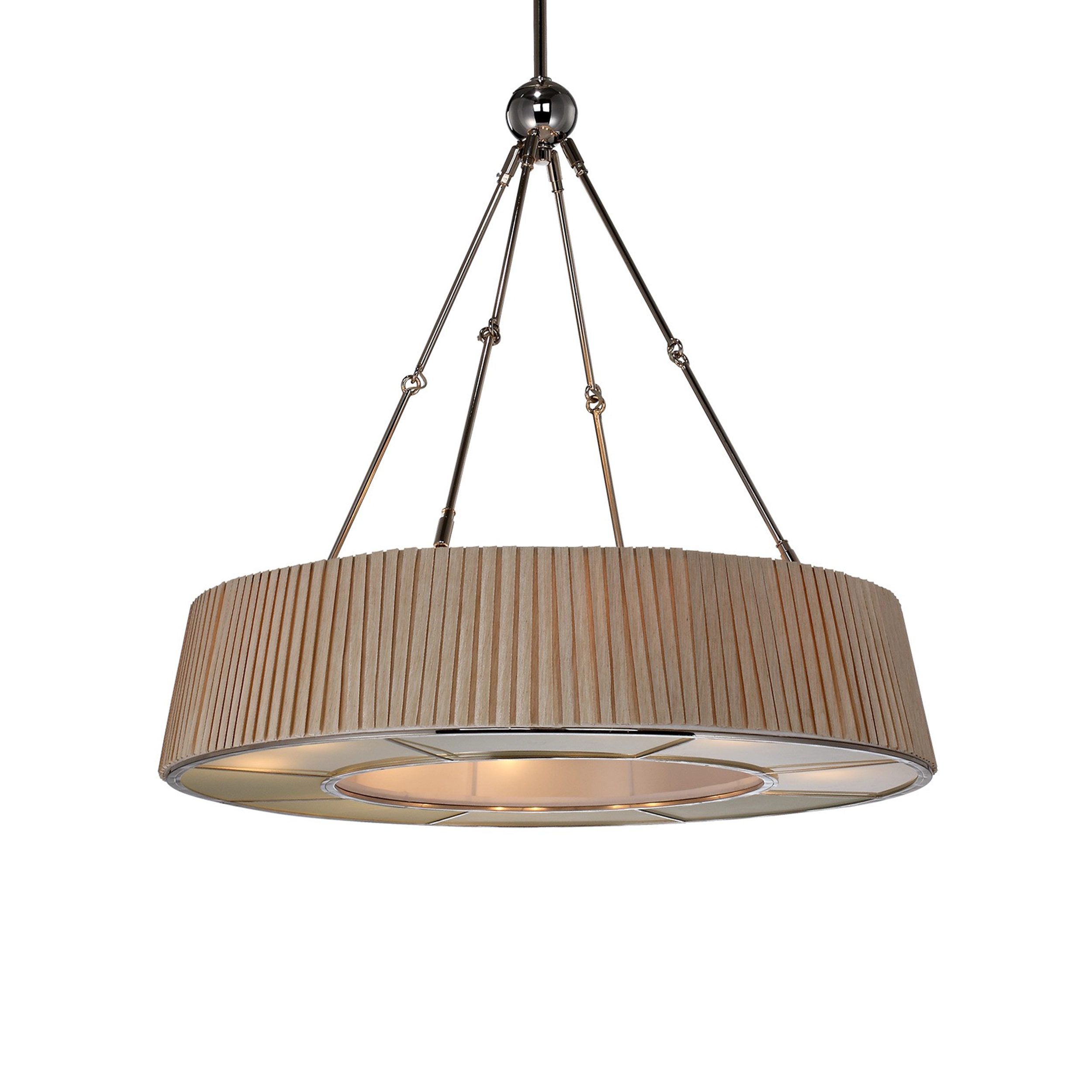 Plait 31" Fabric Shade Chandelier