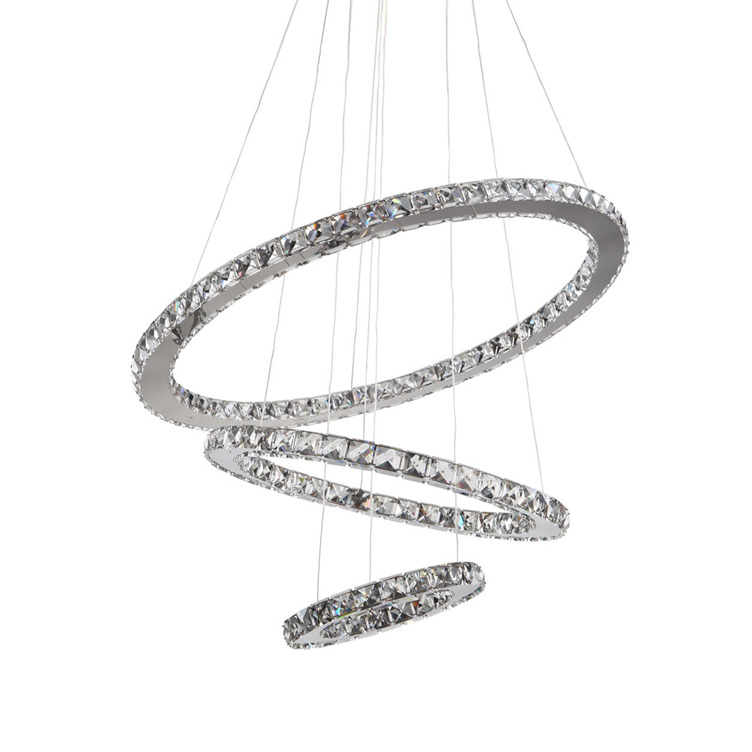 Blair 28" Crystal Ring Chandelier