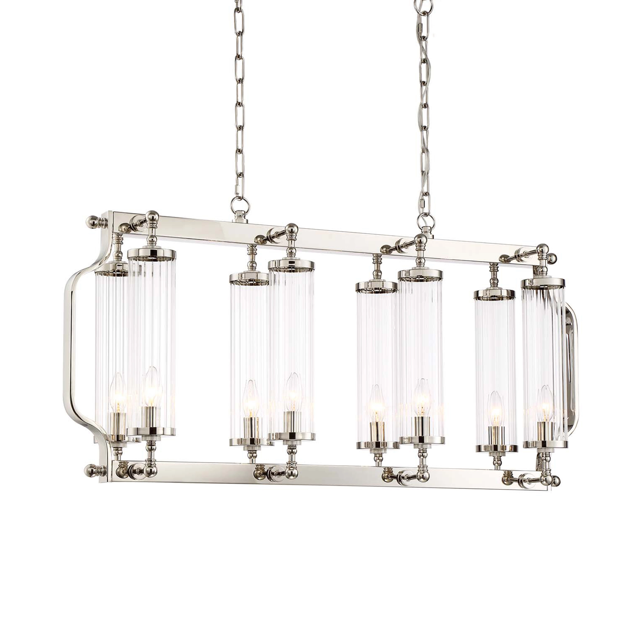 Regis 40" Linear Glass Chandelier