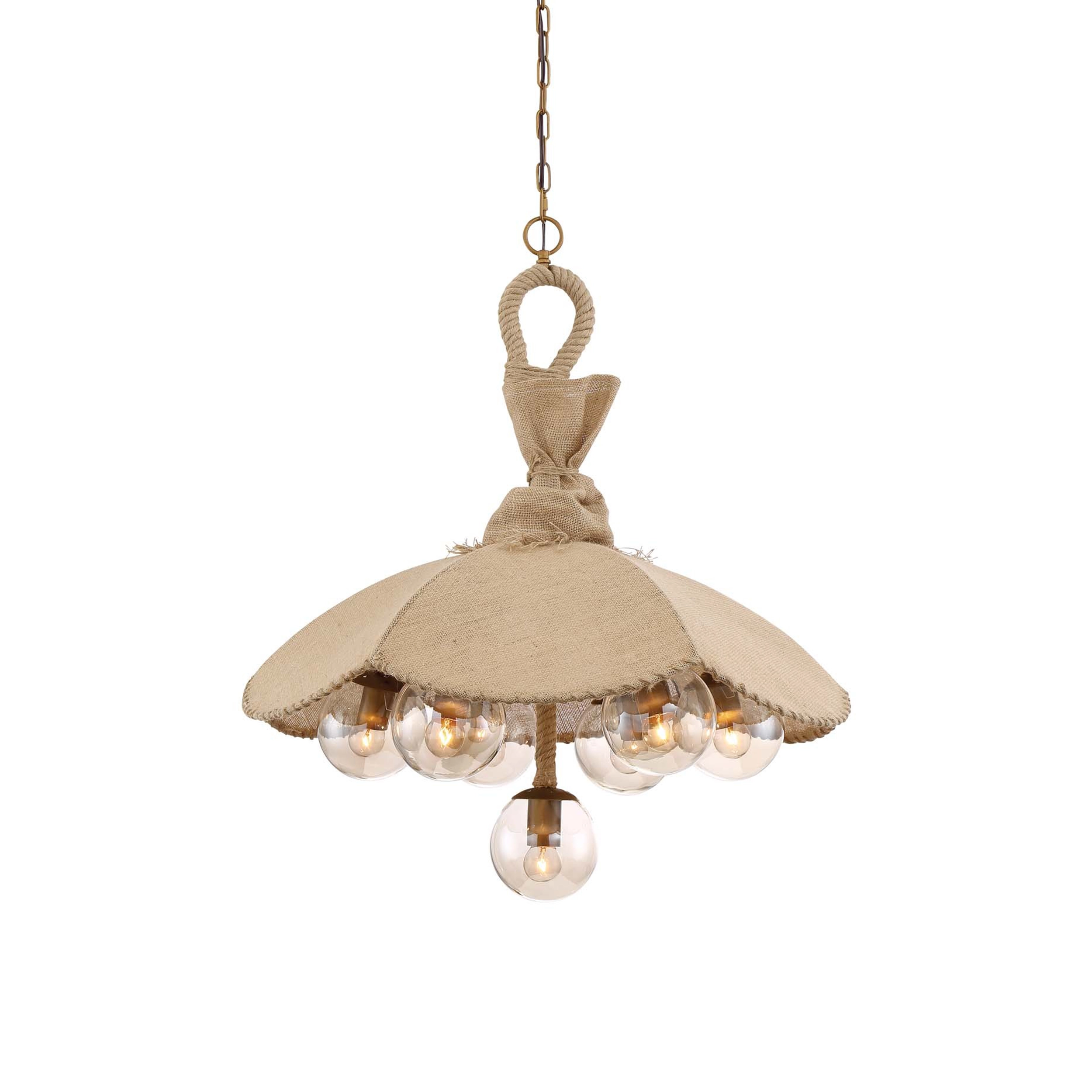 Dujour 28" Burlap Pendant