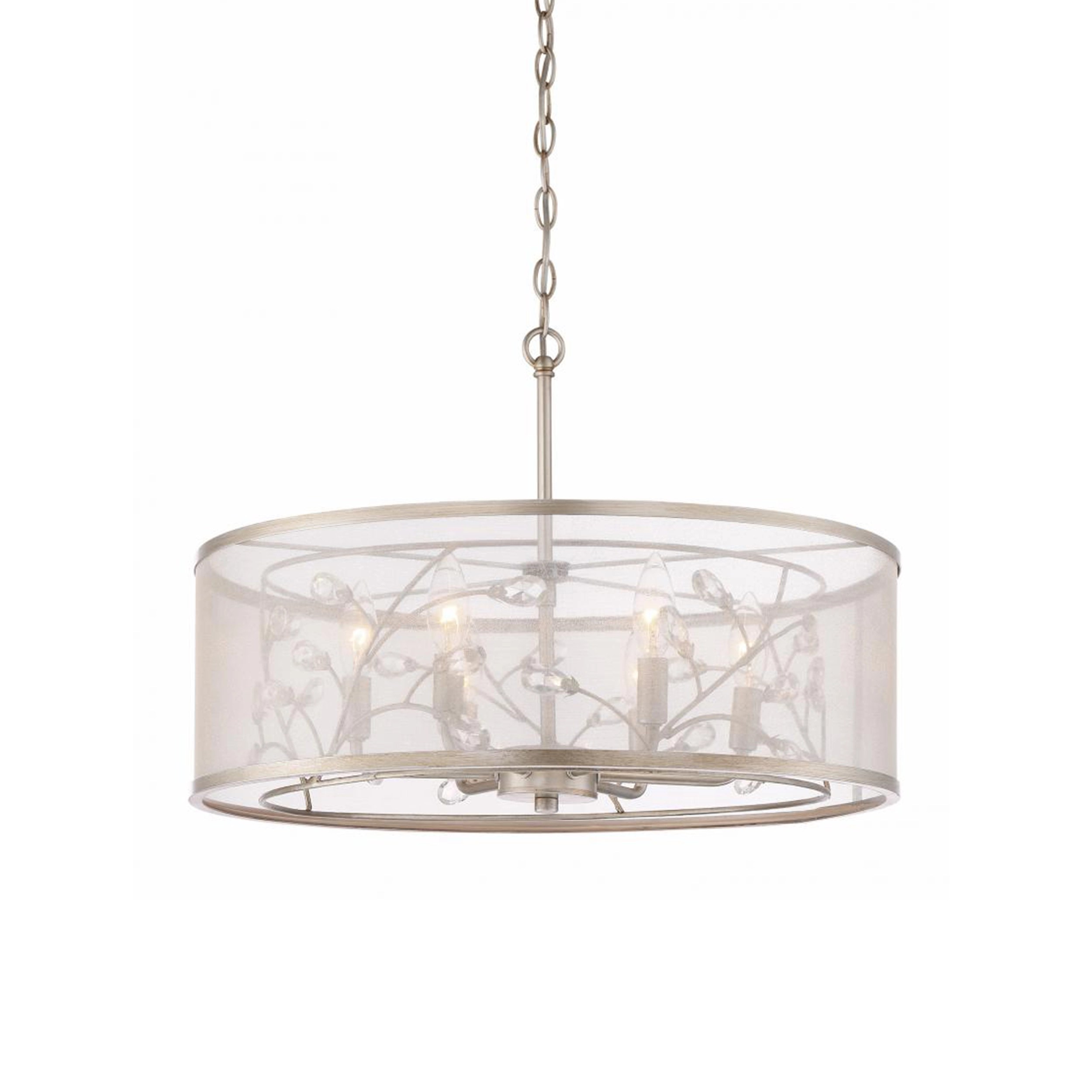 Vine 21" Organic Drum Crystal Pendant