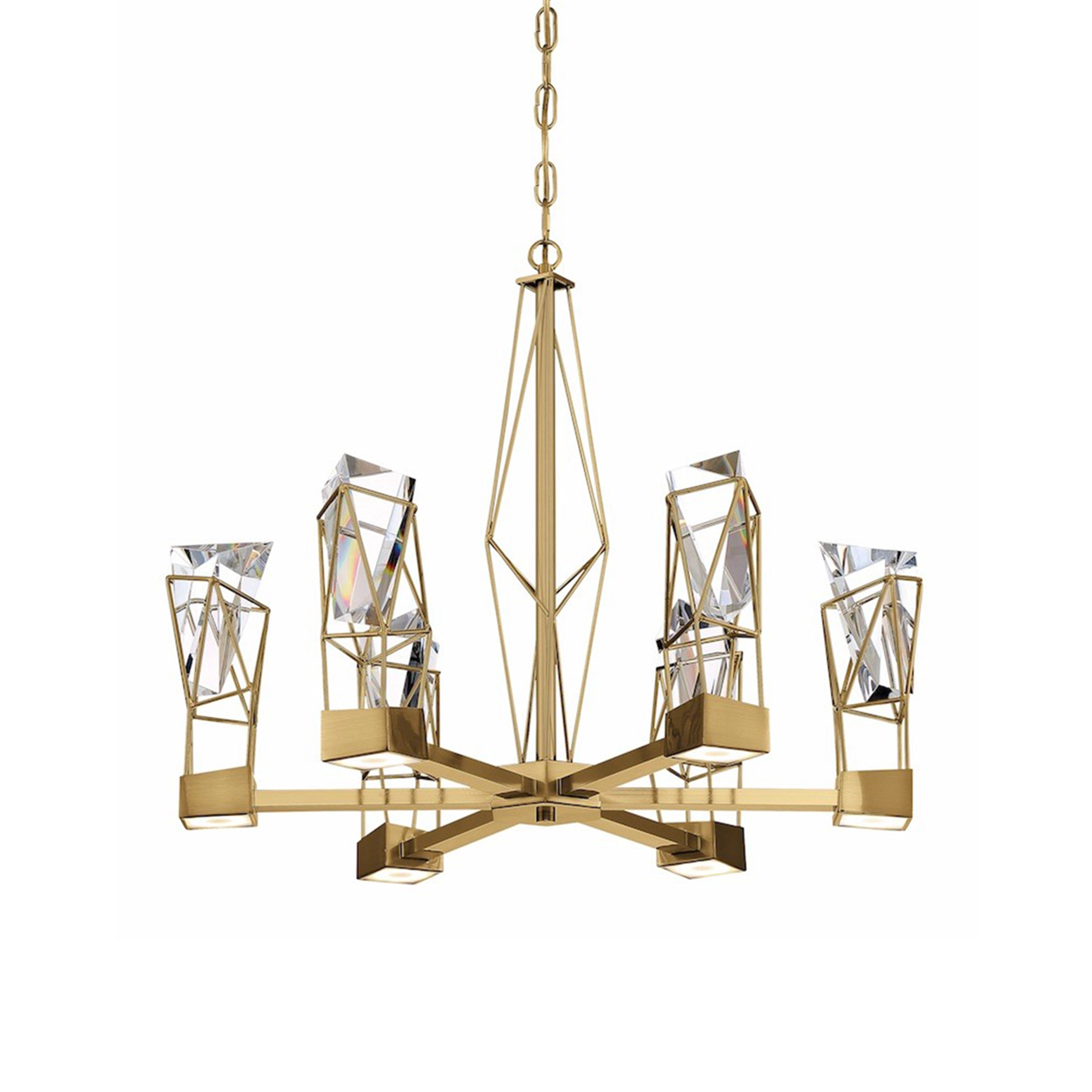 Gem 24" Geometric Crystal Chandelier