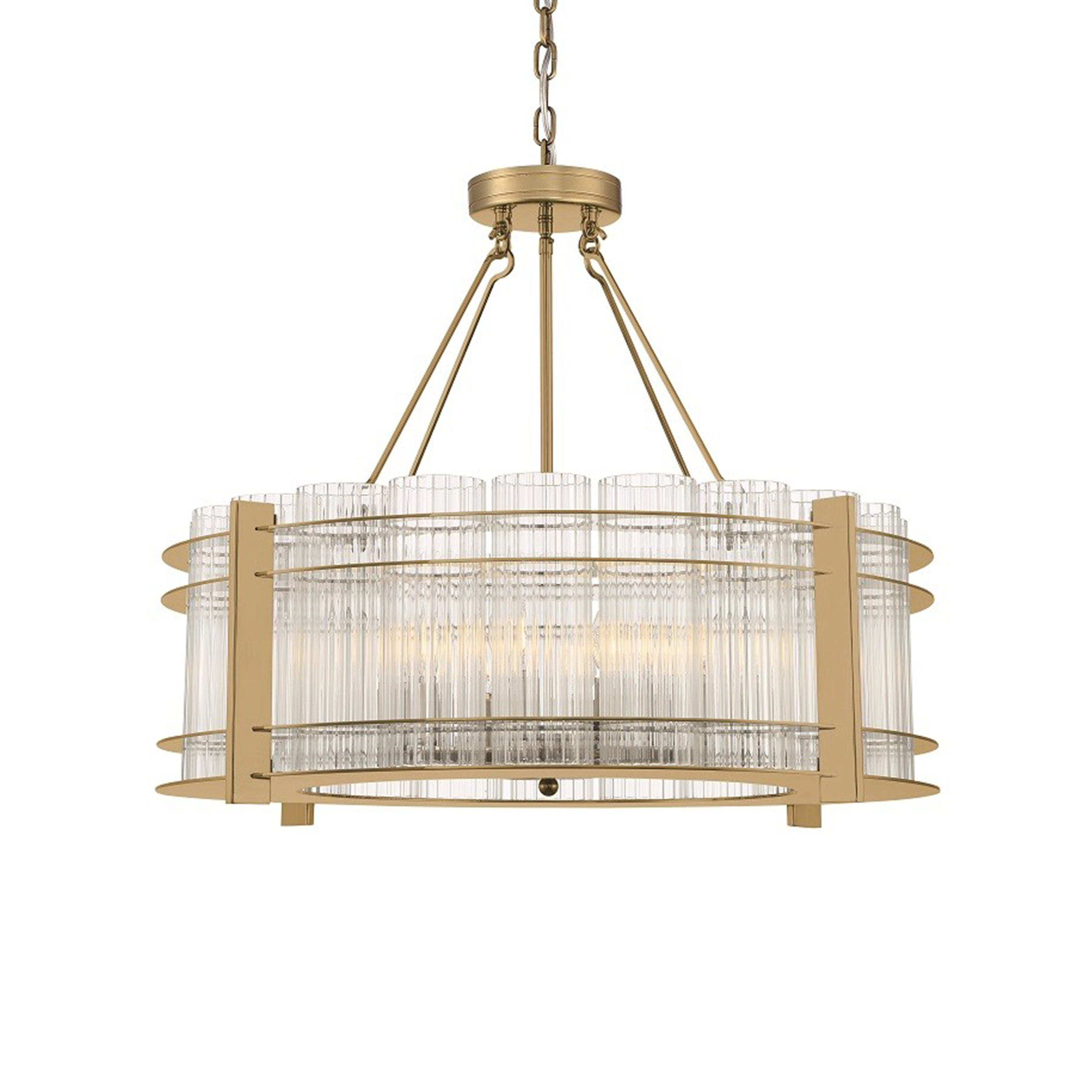 Regis 28" Glass Drum Chandelier