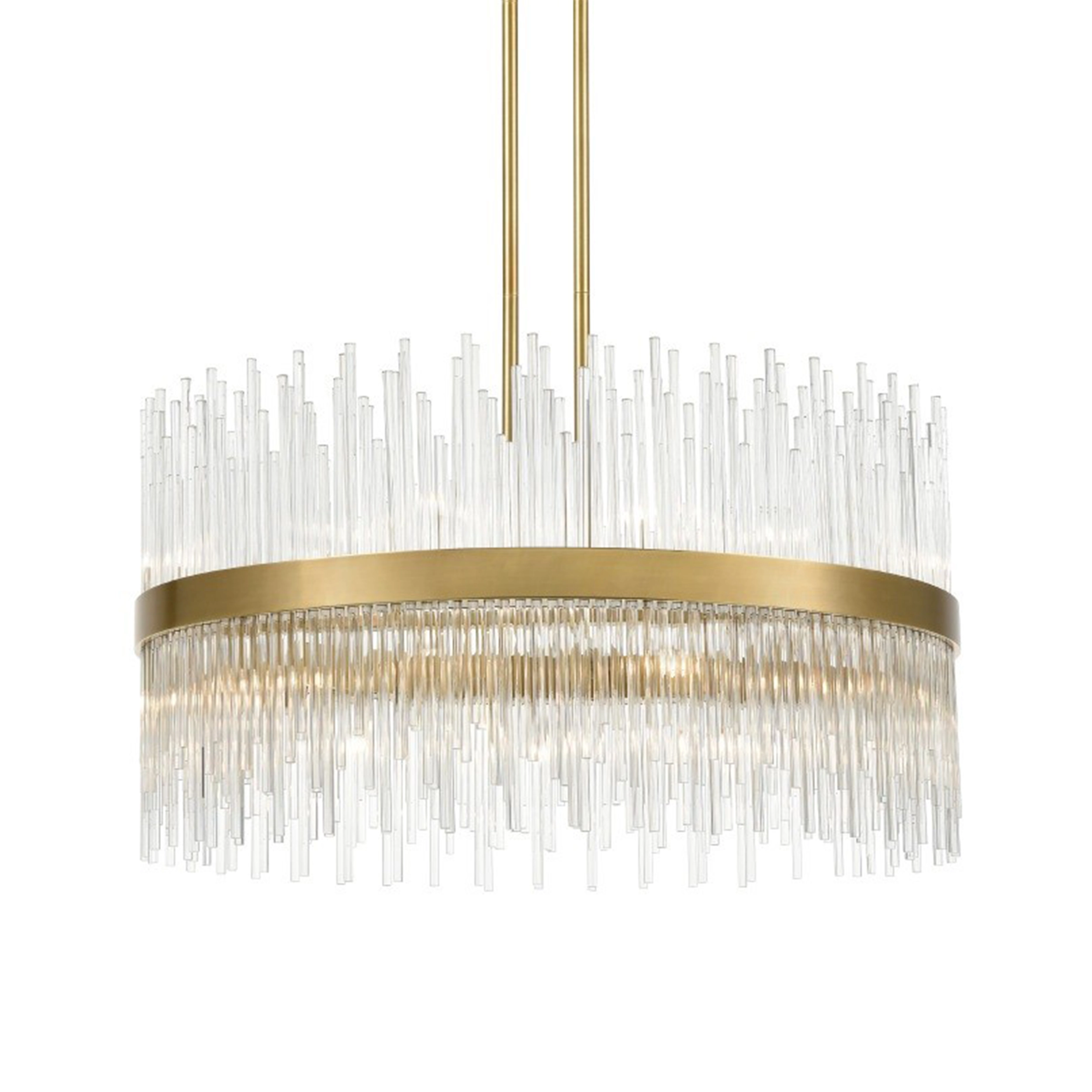 Citadel 32" Rectangular Glass Chandelier