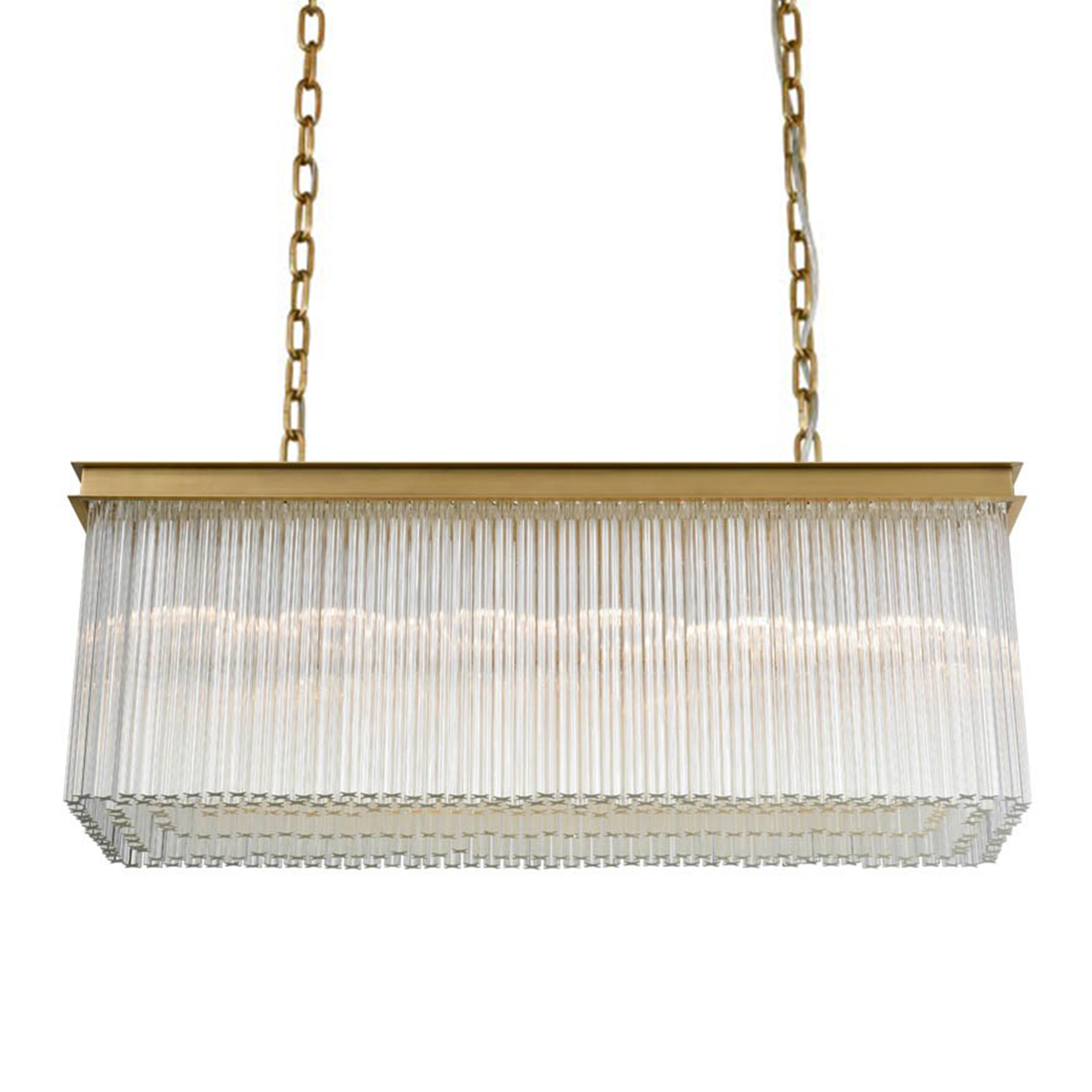 Lumineer 48" Rectangular Crystal Chandelier