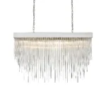 Waterfall 48" Rectangular Glass Chandelier