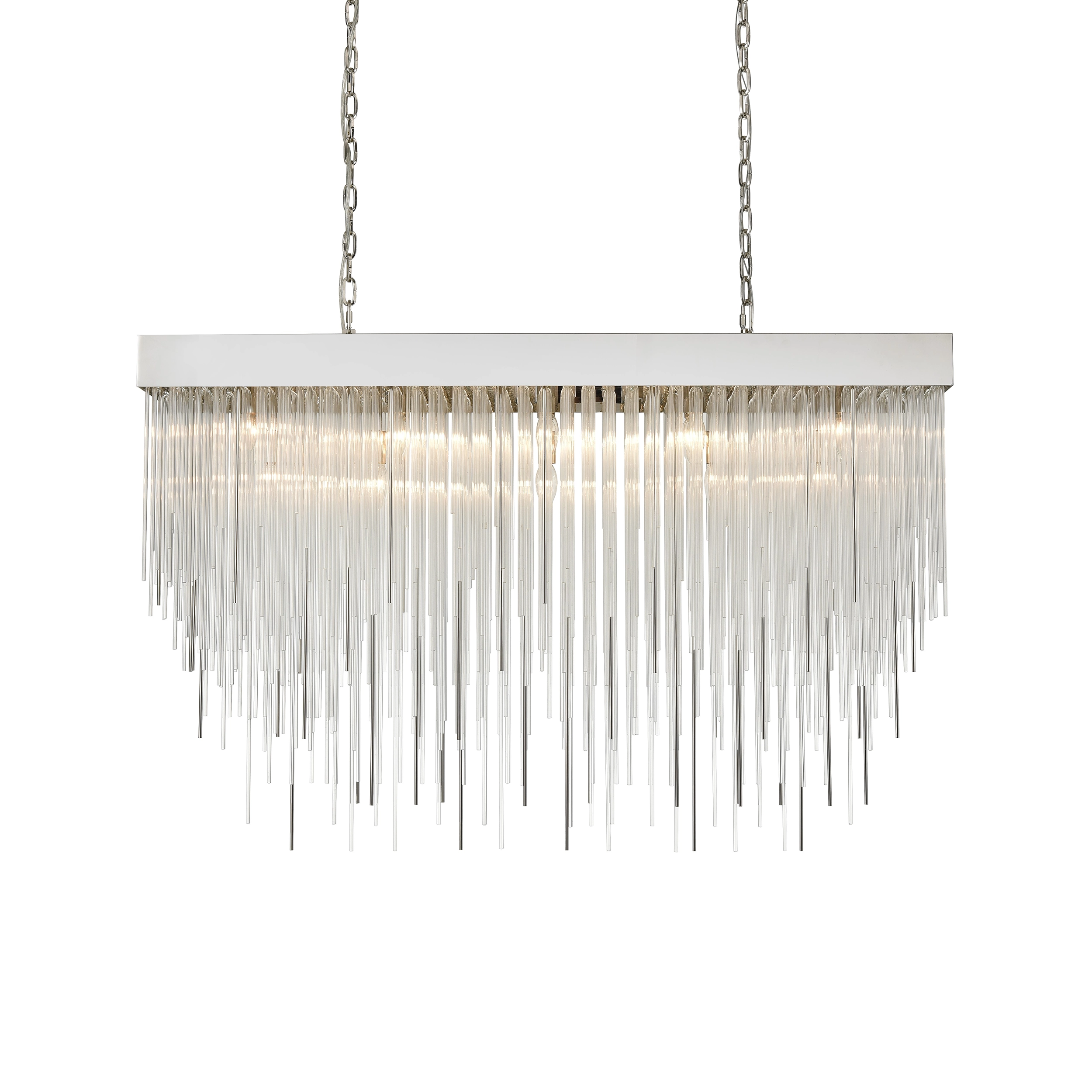 Waterfall 48" Rectangular Glass Chandelier