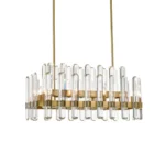 Clarion 36" Rectangular Crystal Chandelier