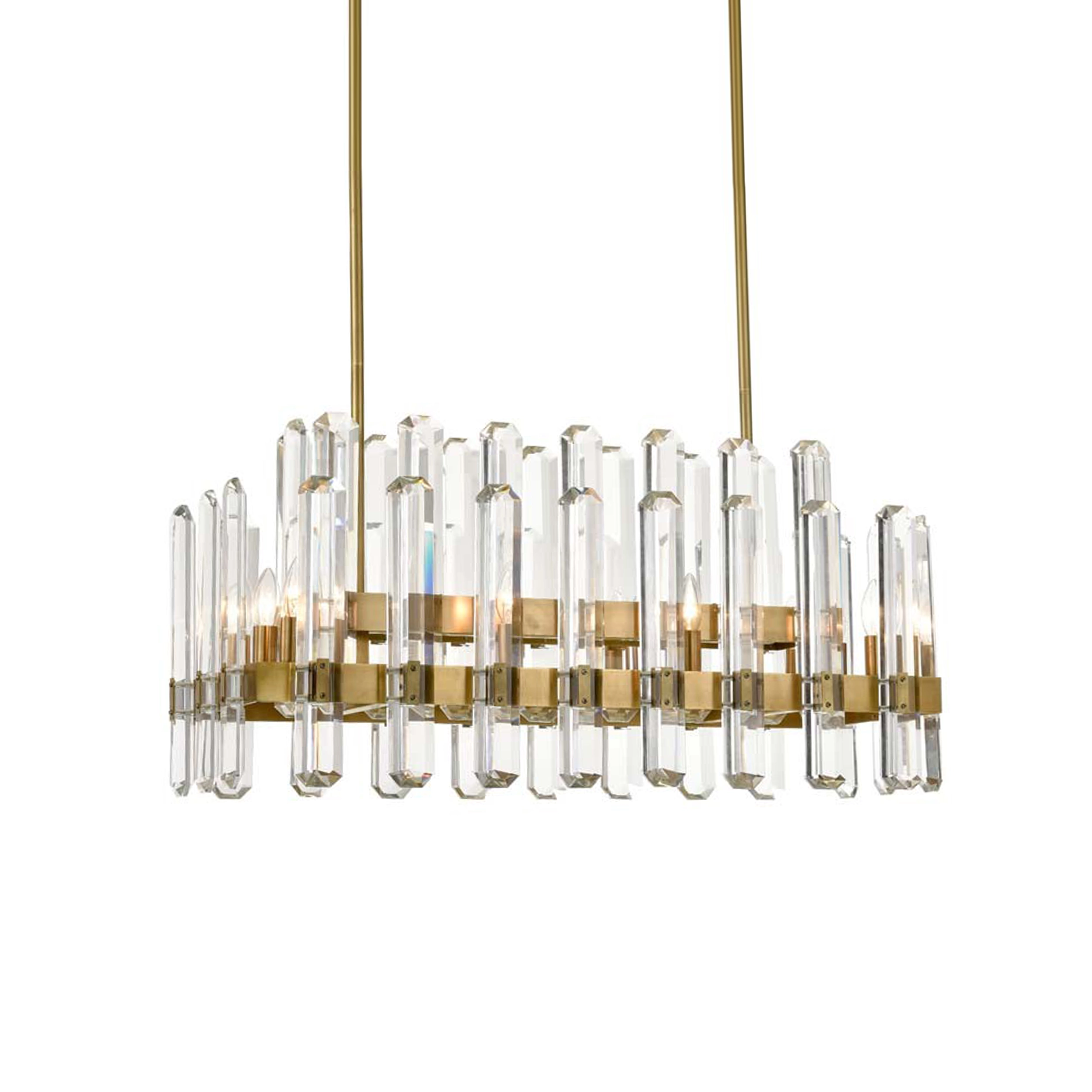 Clarion 36" Rectangular Crystal Chandelier