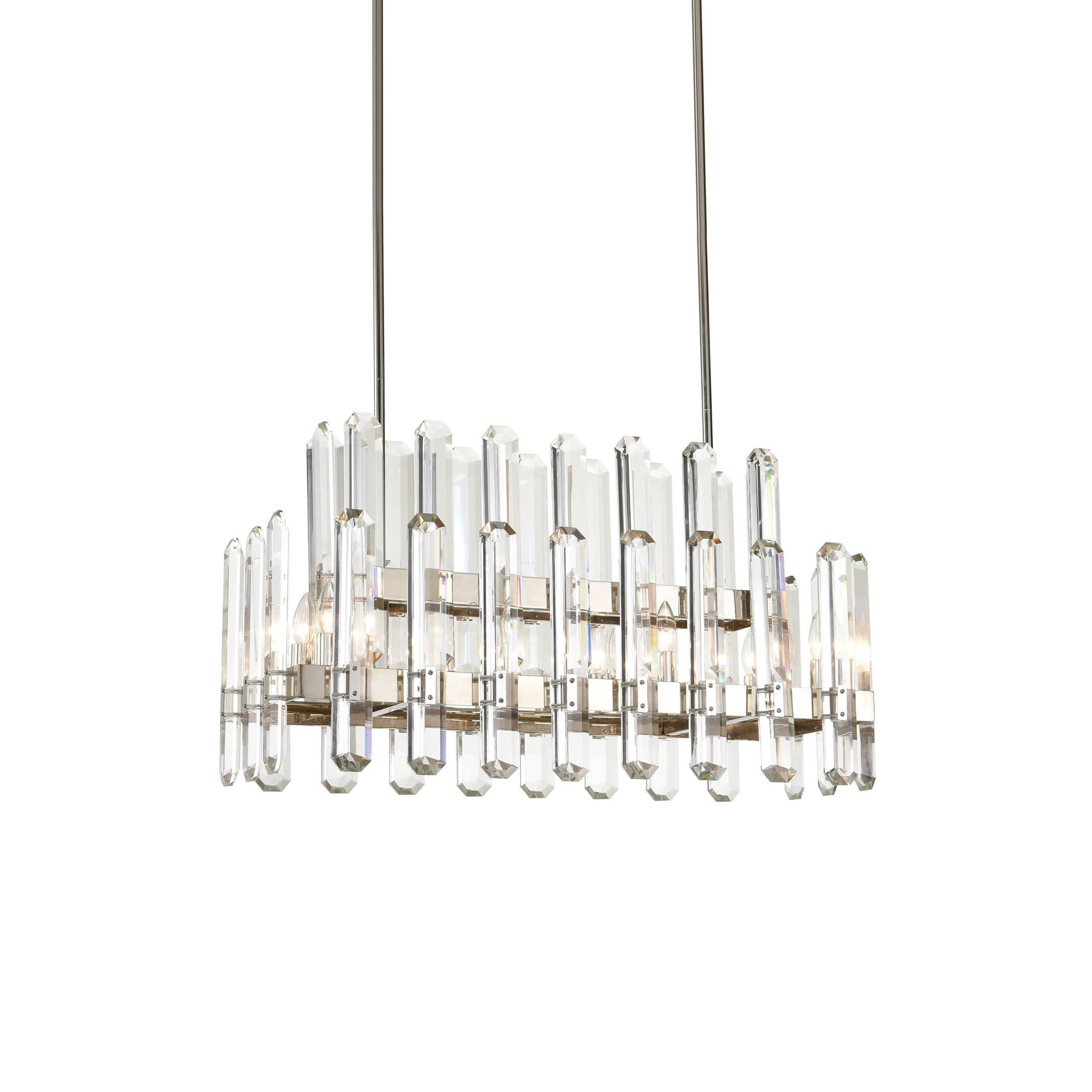 Clarion 36" Rectangular Crystal Chandelier