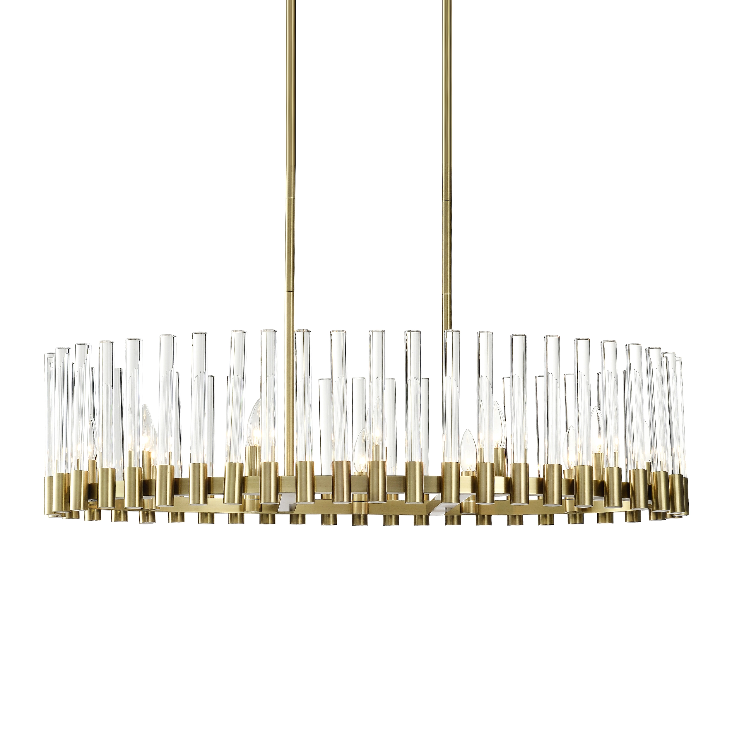 Julian 40" Oval Glass Chandelier