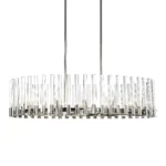 Julian 40" Oval Glass Chandelier