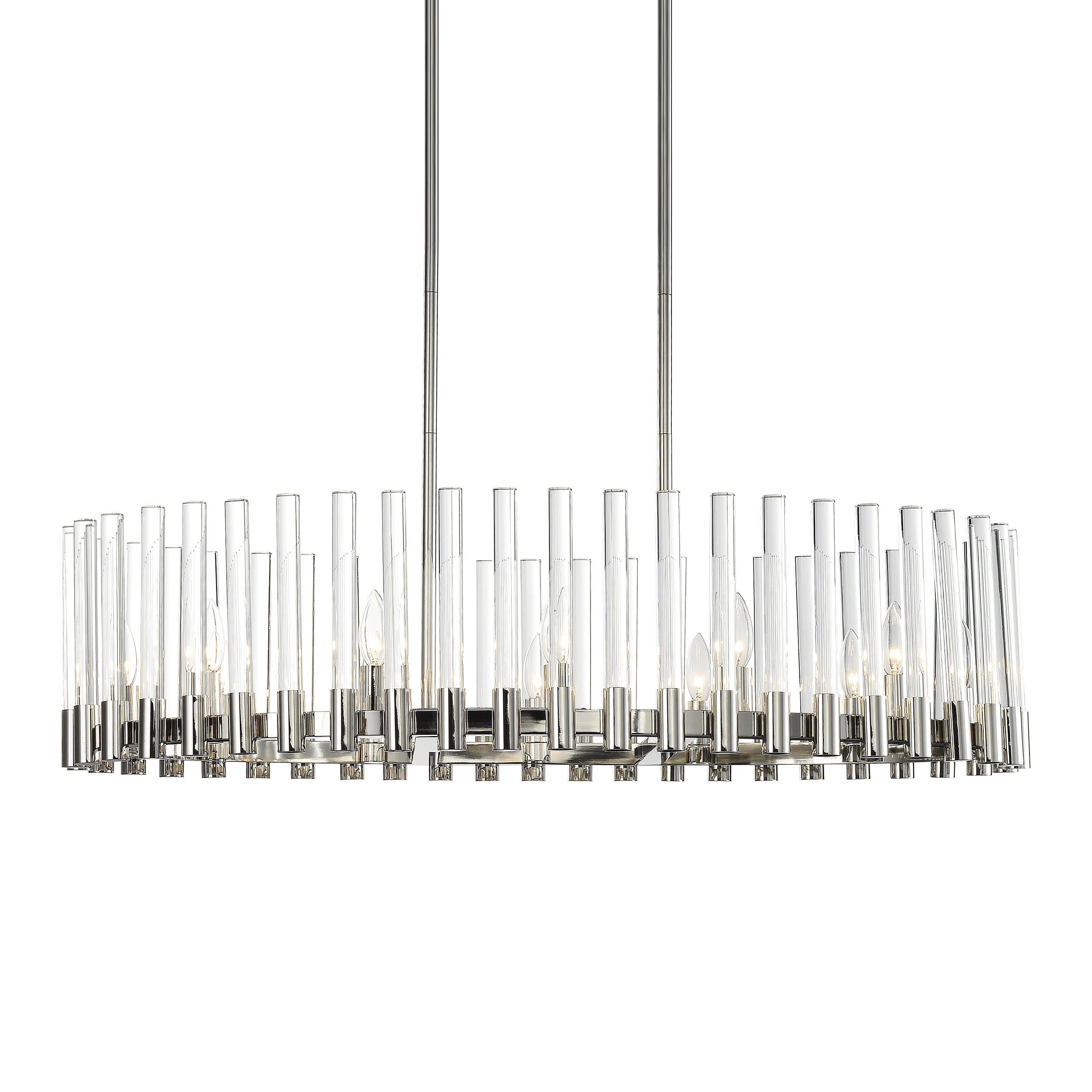 Julian 40" Oval Glass Chandelier