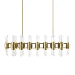 Pillar 48" Linear Glass Chandelier