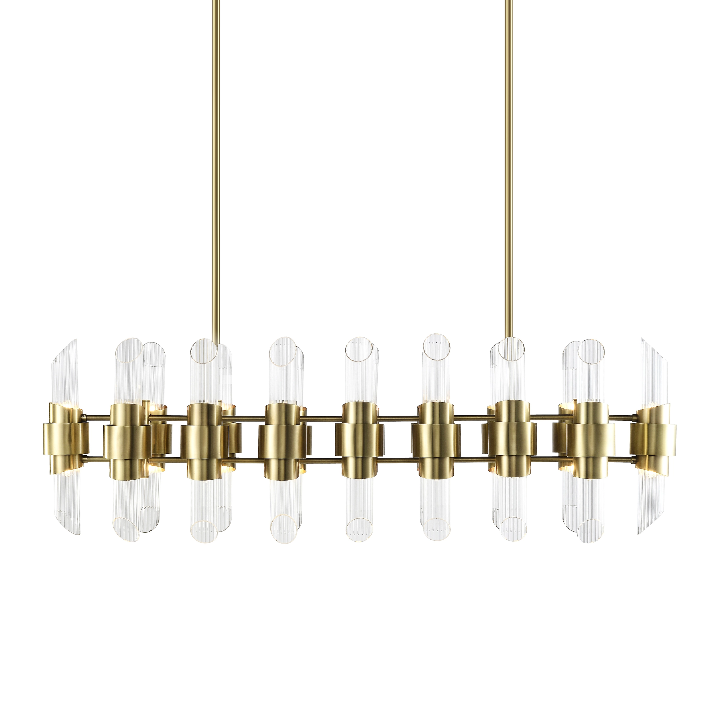 Pillar 48" Linear Glass Chandelier