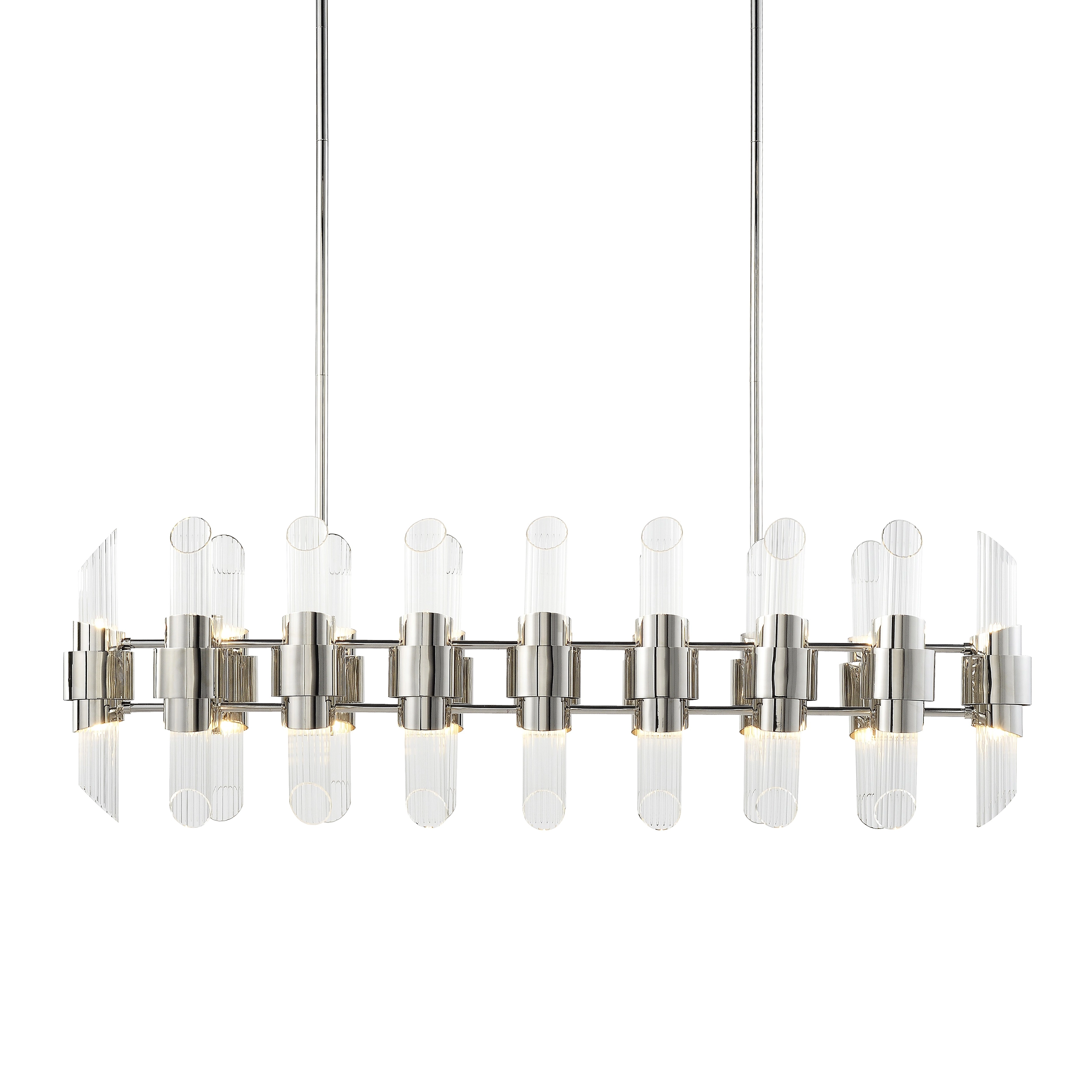 Pillar 48" Linear Glass Chandelier