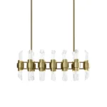 Pillar 36" Linear Glass Chandelier