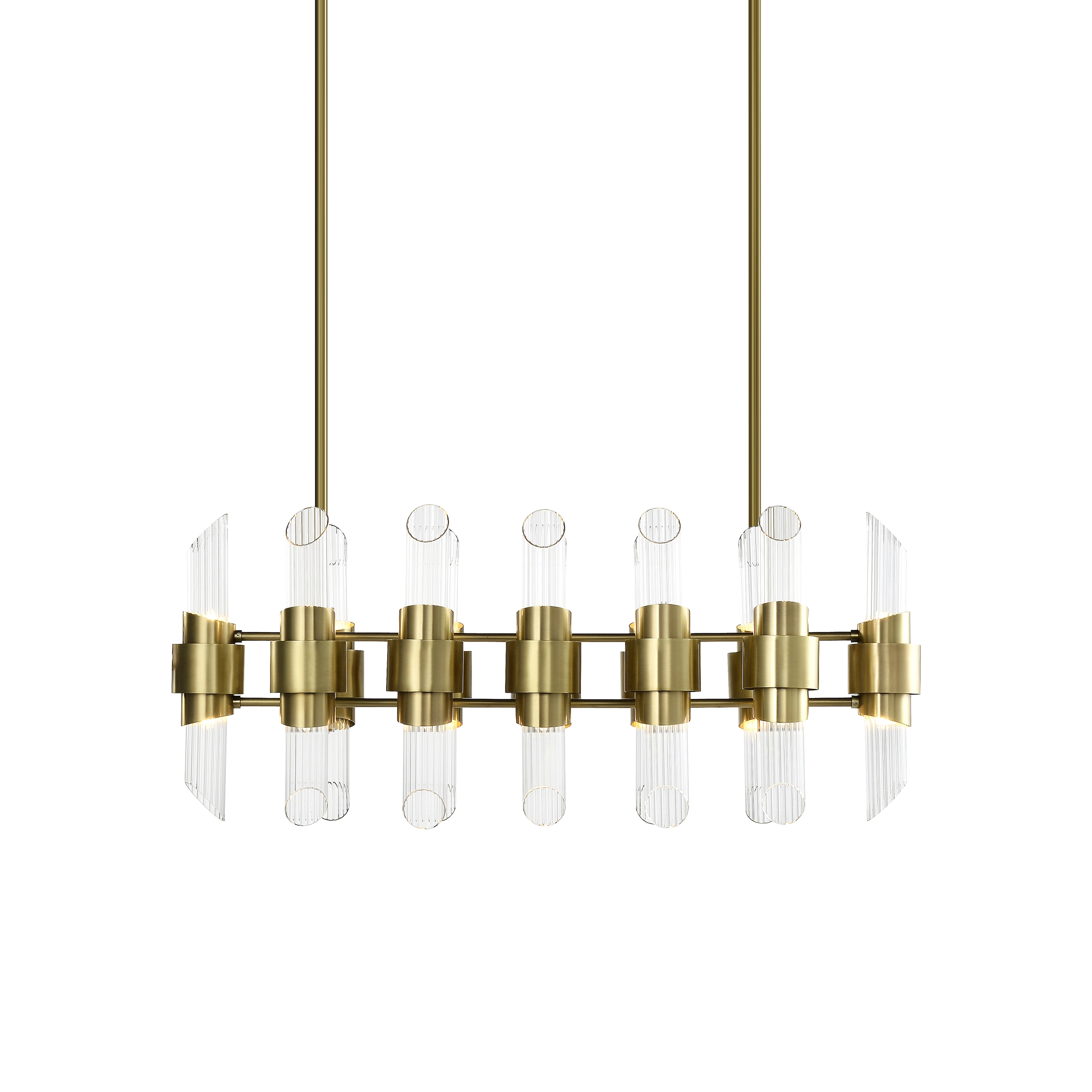 Pillar 36" Linear Glass Chandelier