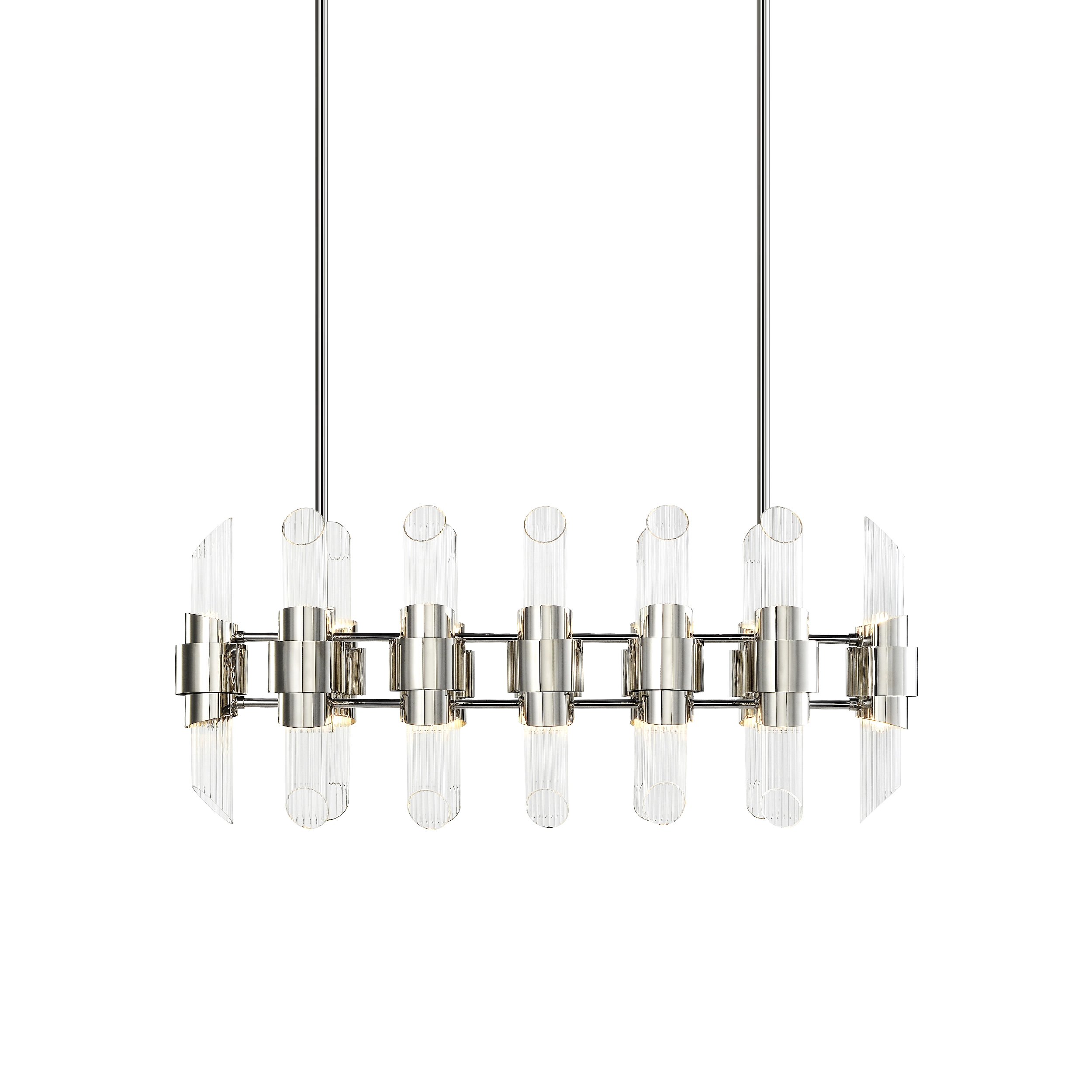 Pillar 36" Linear Glass Chandelier
