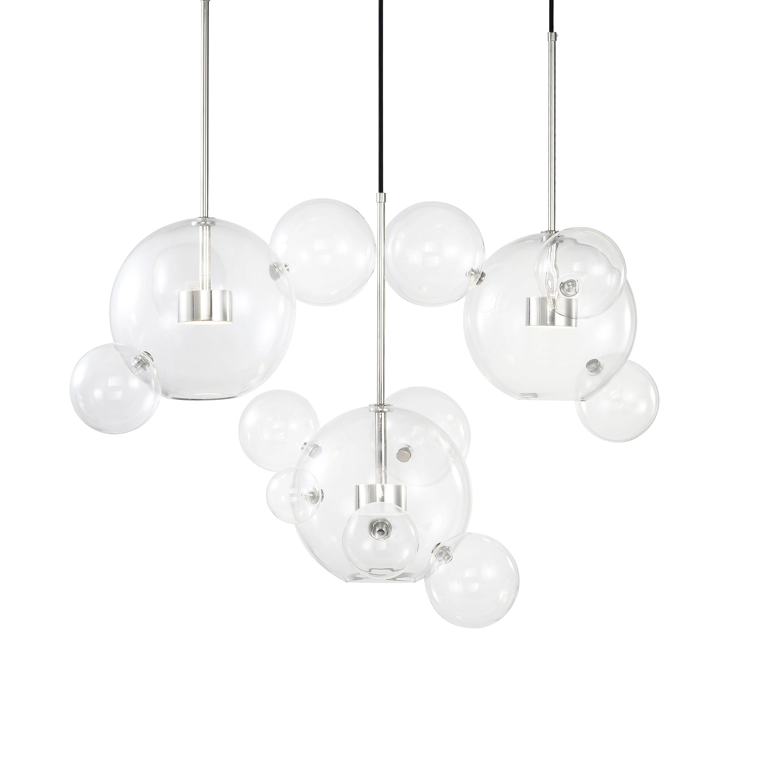 Satellite 22" Glass Globe Multi-Pendant