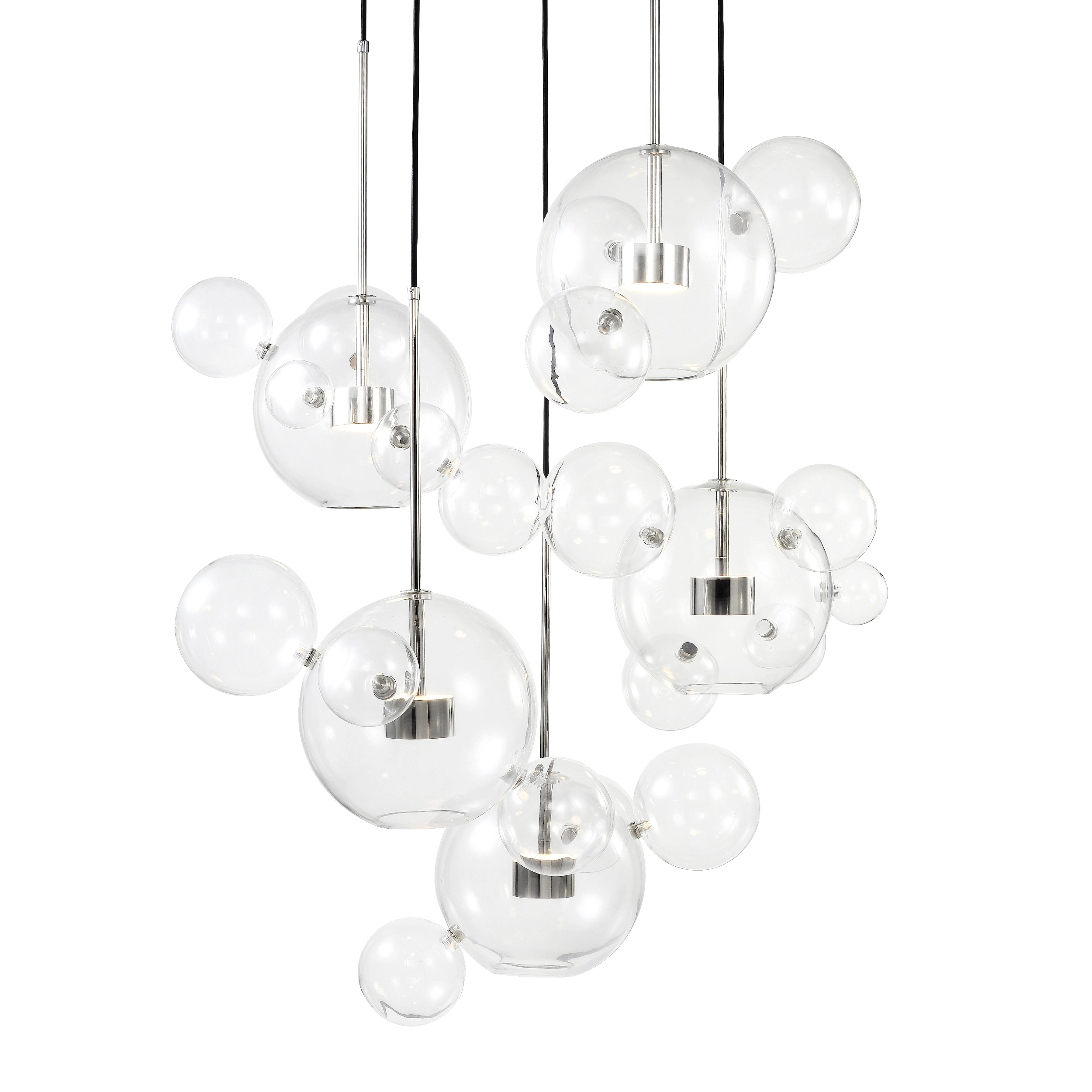 Satellite 44" Glass Globe Multi-Pendant