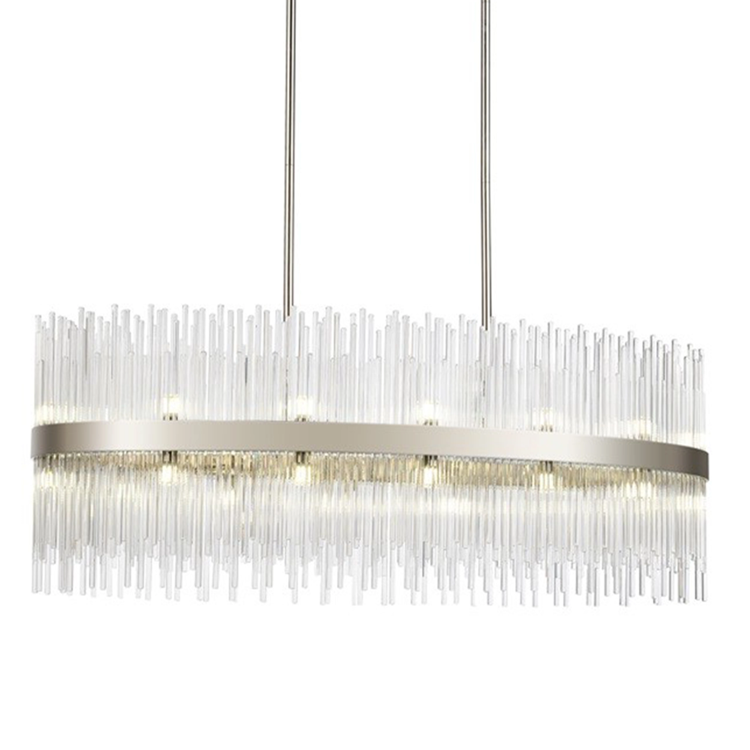 Citadel 48" Oval Glass Chandelier