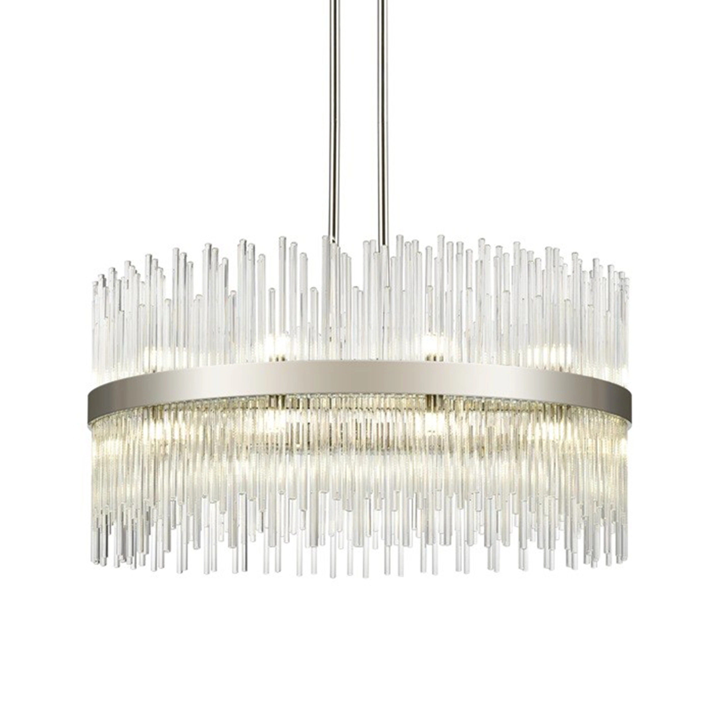Citadel 32" Glass Drum Chandelier