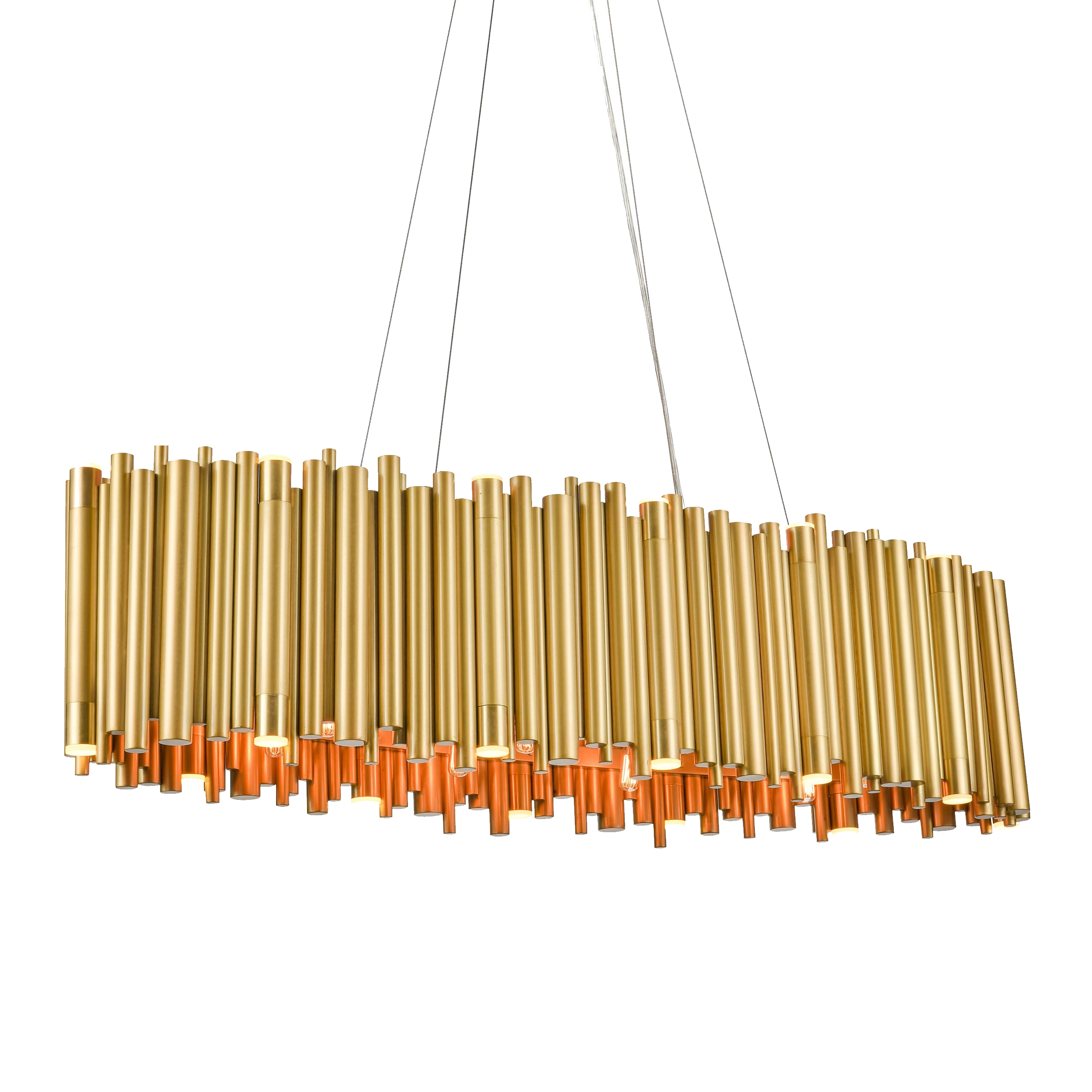 Cathedral 51" Oval Pipe Chandelier