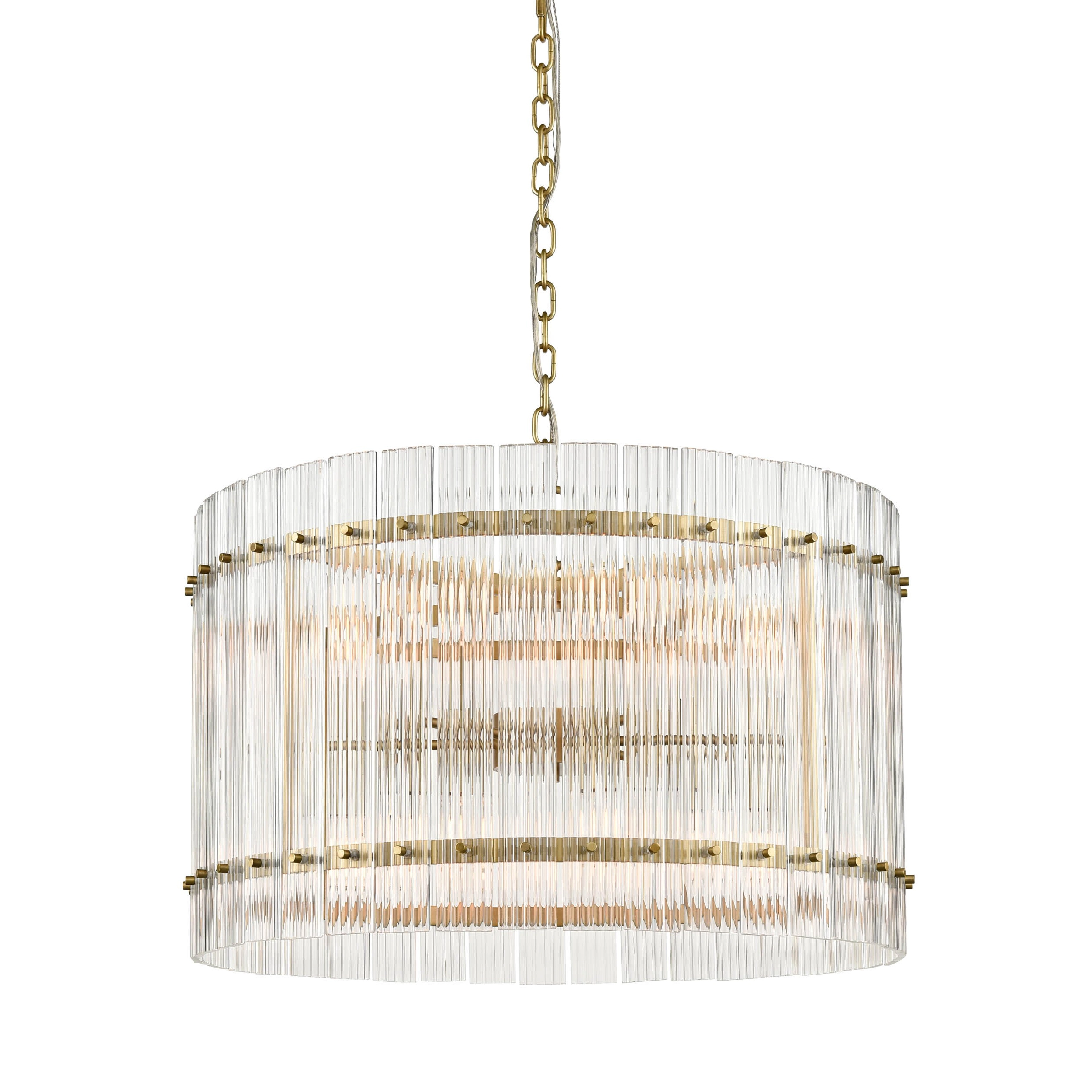 Allure 26" Glass Drum Chandelier