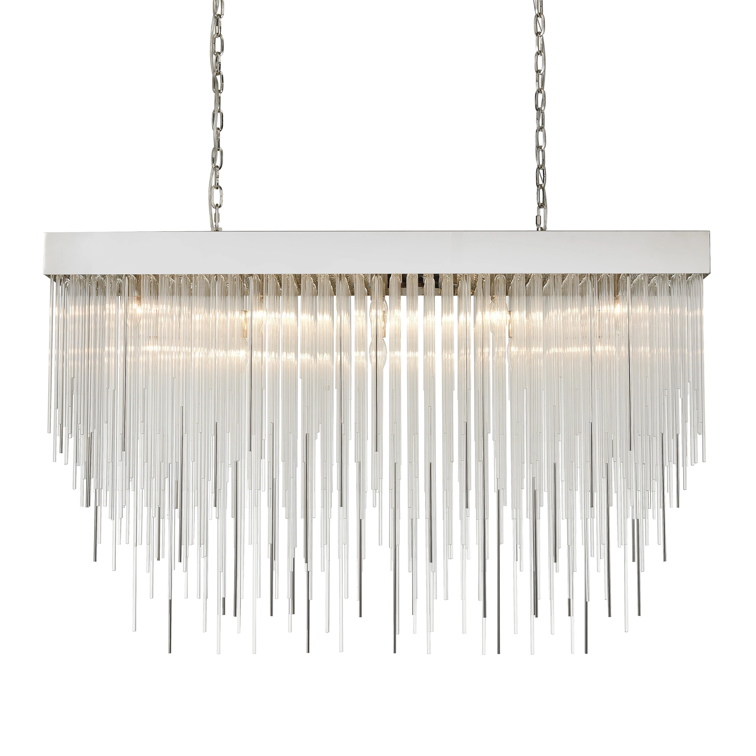 Waterfall 60" Rectangular Glass Chandelier