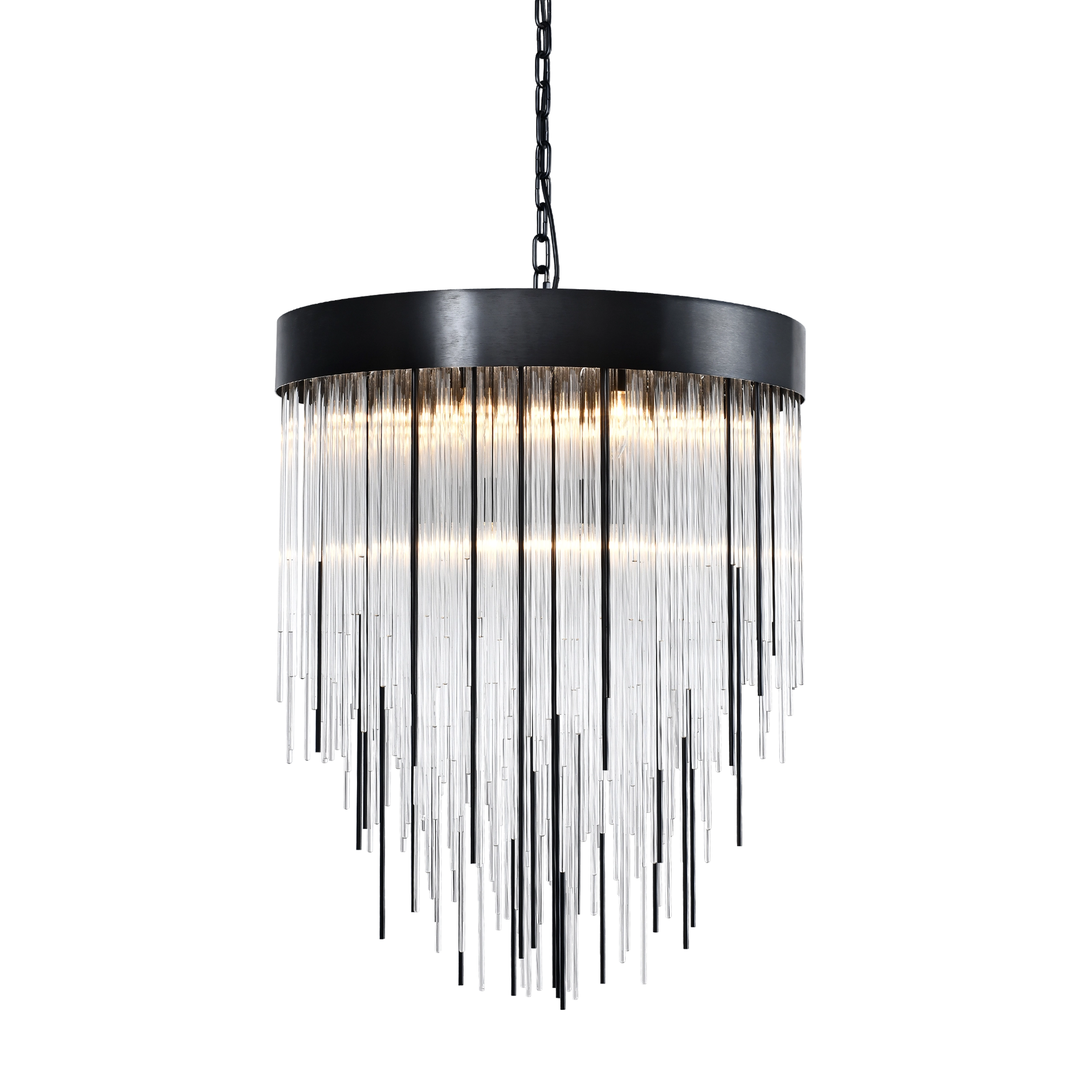 Waterfall 24" Round Glass Chandelier