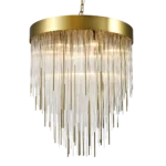 Waterfall 30" Round Glass Chandelier