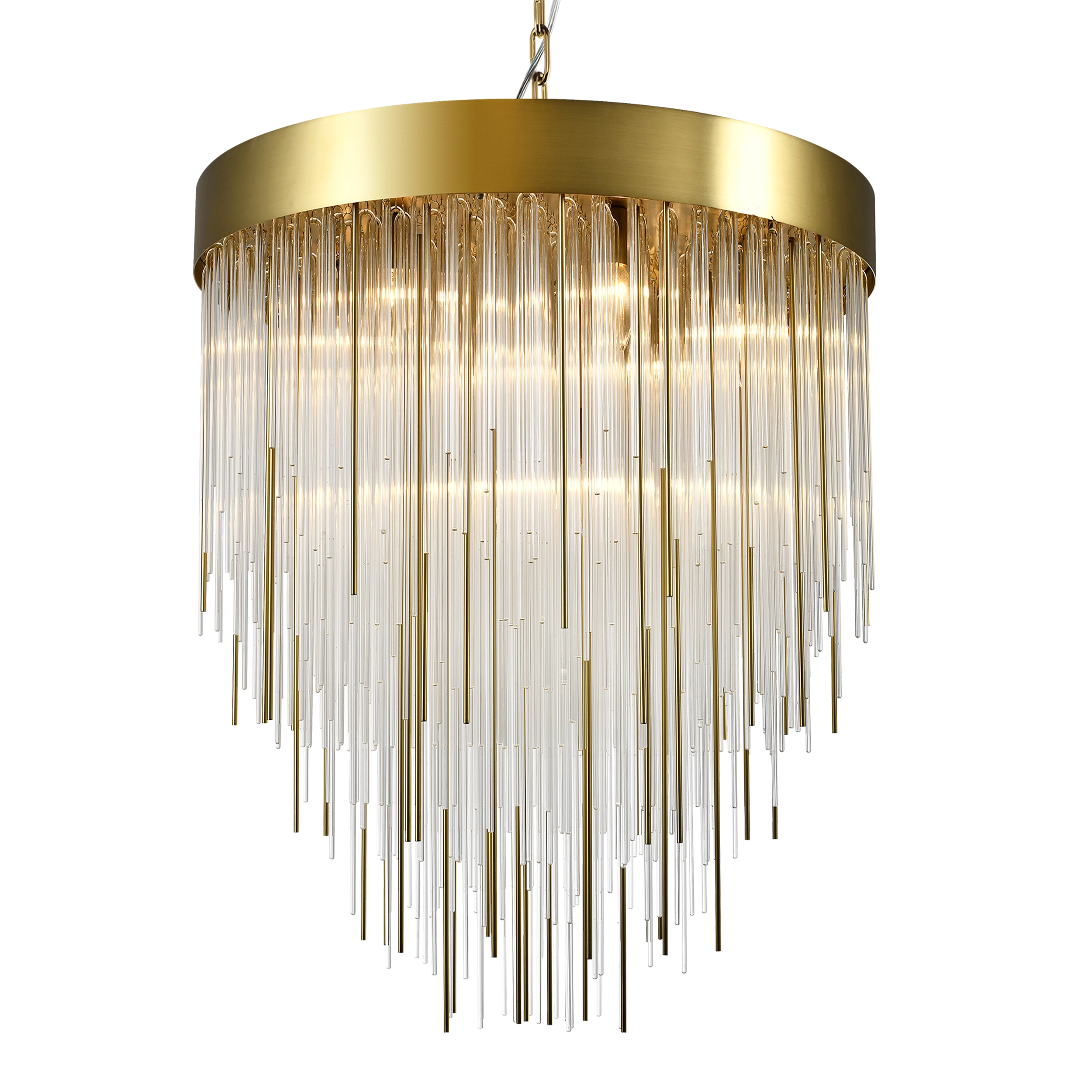 Waterfall 30" Round Glass Chandelier