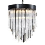 Waterfall 30" Round Glass Chandelier