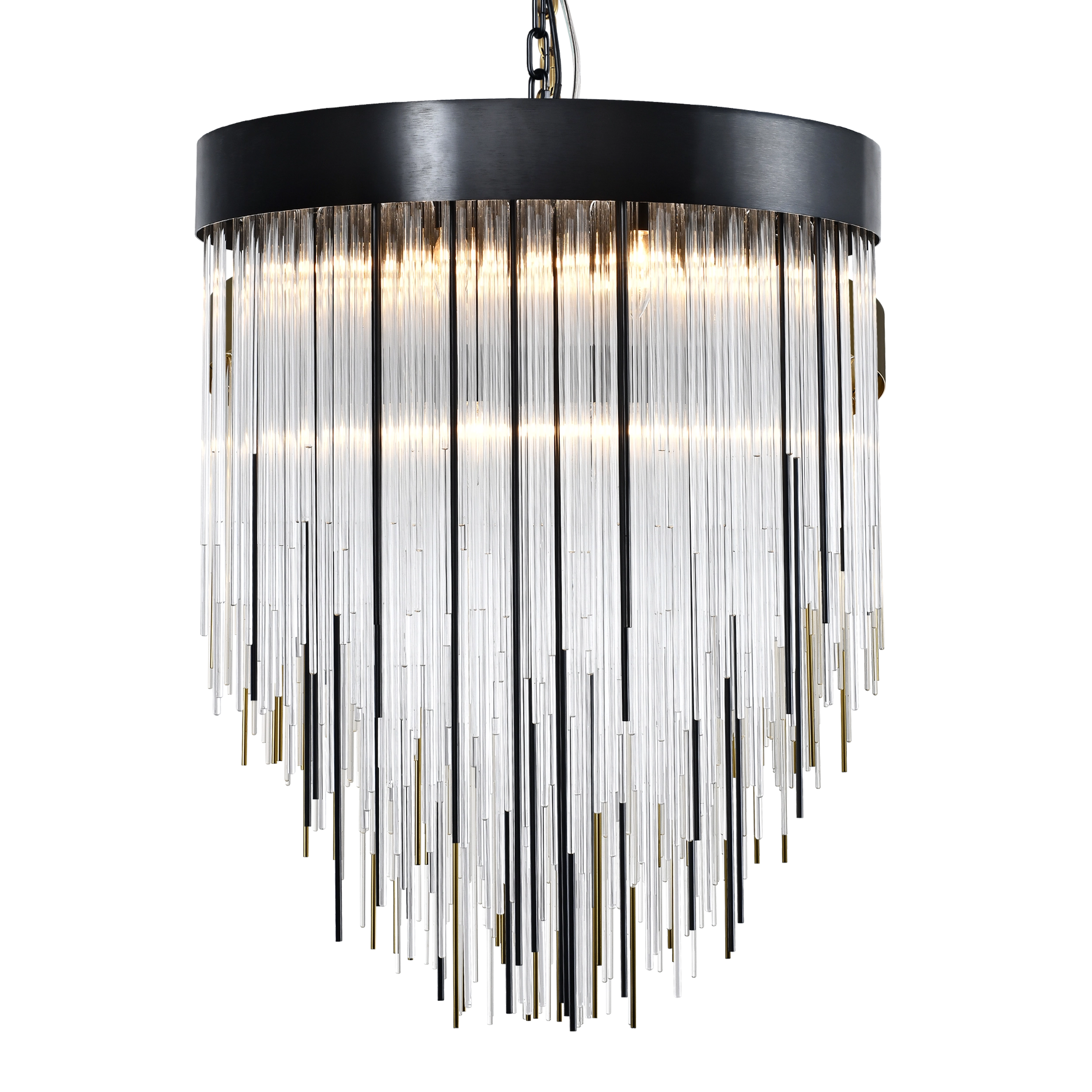 Waterfall 30" Round Glass Chandelier