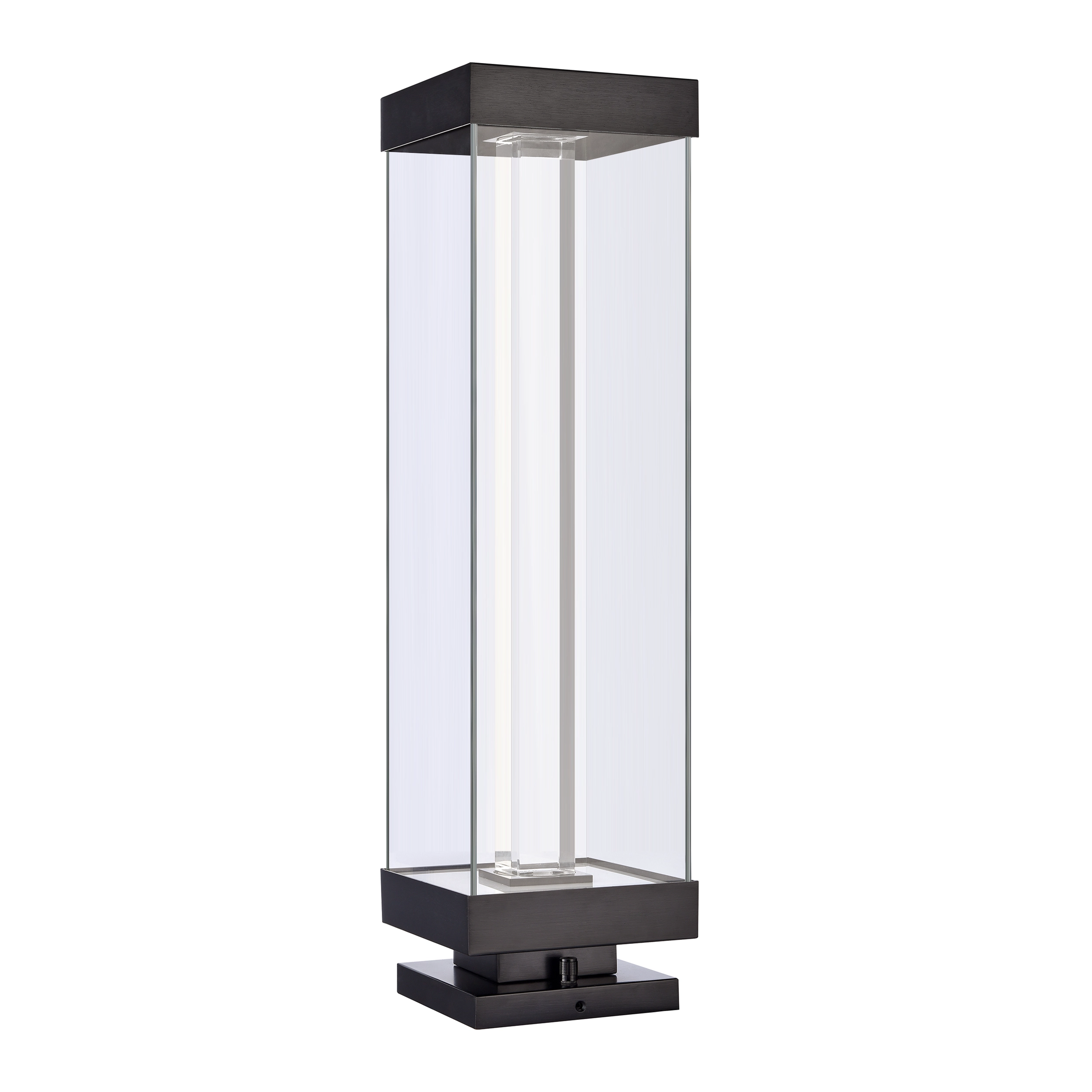 Claro 35" Square Glass Bollard