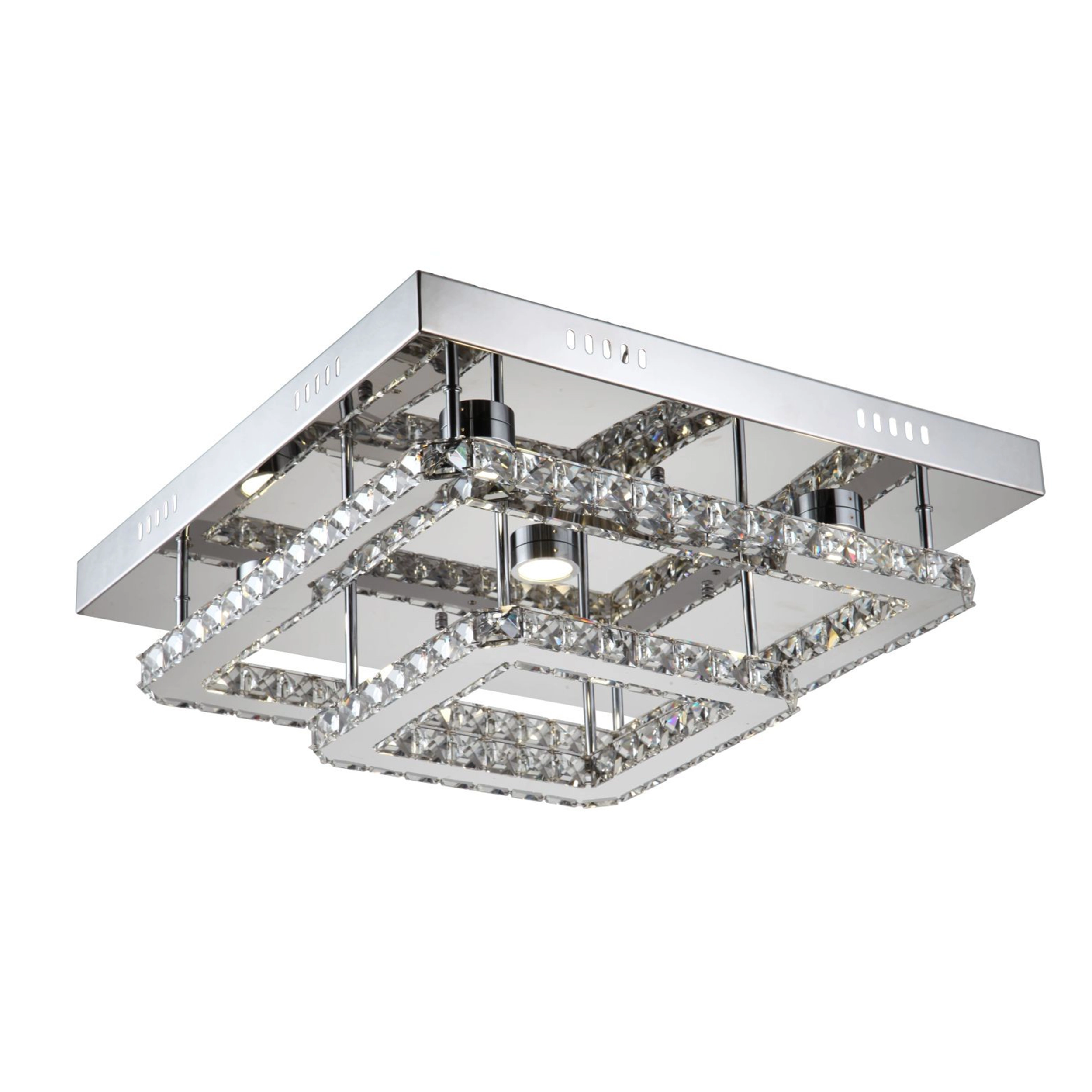 Ember 22" Square Crystal Flush