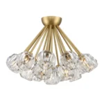 Parisian 24" Crystal Cluster Semi-Flush