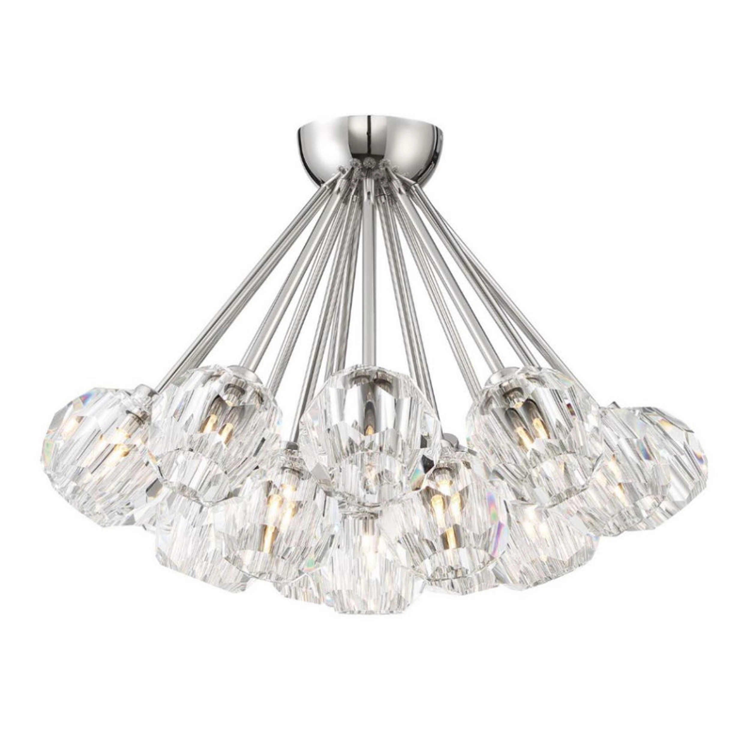 Parisian 24" Crystal Cluster Semi-Flush