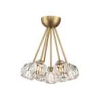 Parisian 15" Crystal Cluster Semi-Flush